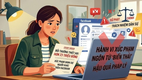 Đăng ảnh người khác kèm chữ biến thái, 1 phụ nữ phải bồi thường hơn 23 triệu đồng